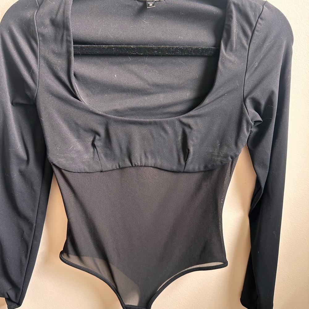 Dynamite Black Sheer Bodysuit